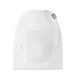 Saco de rede de plásticos reciclados com bolso rPET Verdure cor branco