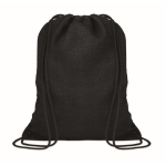 Saco-mochila de cordão poliéster marmoreado 1200D Lifestyle cor preto