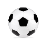 Pequena bola de futebol com logotipo cor branco/preto