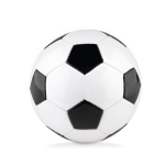 Pequena bola de futebol com logotipo cor branco/preto segunda vista