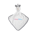 Doudou para bebé personalizável com logo cor branco vista principal