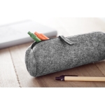 Porta-lápis personalizados de tecido cor cinzento vista conjunto