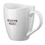 Canecas de merchandising de design diferente e 310ml Cafetub cor branco imagem com logo