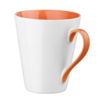 Caneca de cerâmica original, asa e interior colorido e 320ml Royal cor cor-de-laranja