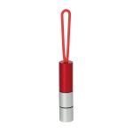 Lanterna LED de alumínio com correia de silicone Fix XL cor vermelho