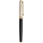 Luxuosa caneta rollerball com tampa dourada cor dourado segunda vista com lateral
