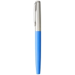 Roller para publicidade com corpo colorido cor azul vista lateral