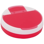 Porta-comprimidos de dois tons com tampa dispensadora Round Bicolor cor vermelho