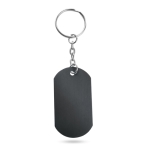 Porta-chaves com chapa de estilo militar cor preto