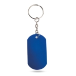 Porta-chaves com chapa de estilo militar cor azul