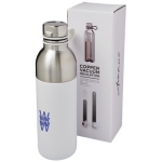 Garrafa elegante personalizada de aço bicolor 590ml Avenue Iconic cor branco vista impressão tampografia