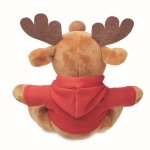 Peluche de rena personalizado com camisola para o logo Rudolph cor vermelho segunda vista