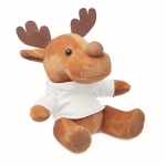 Peluche de rena personalizado com camisola para o logo Rudolph cor branco terceira vista