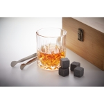 Conjunto de copos de whisky personalizável cor madeira vista fotografia
