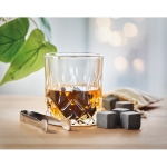 Conjunto de copos de whisky personalizável cor madeira vista conjunto