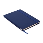 Caderno reciclado personalizado barato, folhas A5 pautadas rPET cor azul