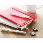 Caderno reciclado personalizado barato, folhas A5 pautadas rPET cor vermelho segunda vista conjunto 2