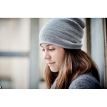 Gorro unissex personalizável de inverno cor cinzento-escuro vista conjunto