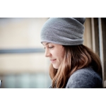 Gorro unissex personalizável de inverno cor cinzento-escuro vista fotografia