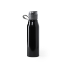 Garrafa metálica personalizada brilhante grande 700ml Loop XL cor preto primeira vista