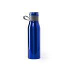 Garrafa metálica personalizada brilhante grande 700ml Loop XL cor azul primeira vista