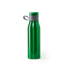 Garrafa metálica personalizada brilhante grande 700ml Loop XL cor verde primeira vista