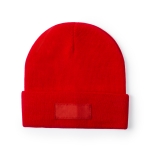 Gorros para publicidade com etiqueta frontal cor vermelho primeira vista