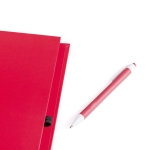Caderno A4 com argolas e caneta para oferecer cor vermelho terceira vista