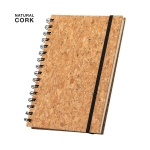 Caderno com argolas personalizável cor castanho quarta vista