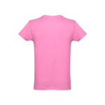 T-shirts personalizáveis em 100% algodão cor cor-de-rosa segunda vista