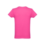 T-shirts personalizáveis em 100% algodão cor fúcsia segunda vista