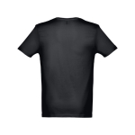 T-shirt de algodão personalizável com o logo cor preto segunda vista