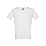T-shirt de algodão personalizável com o logo cor branco primeira vista