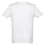 T-shirt de algodão personalizável com o logo cor branco