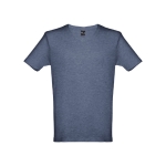 T-shirt de algodão personalizável com o logo cor azul mesclado primeira vista
