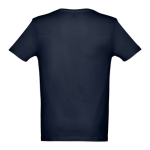 T-shirt de algodão personalizável com o logo cor azul-marinho