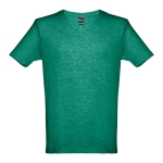 T-shirt de algodão personalizável com o logo cor verde mesclado
