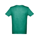T-shirt de algodão personalizável com o logo cor verde mesclado segunda vista