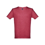 T-shirt de algodão personalizável com o logo cor vermelho mesclado primeira vista