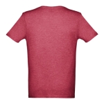 T-shirt de algodão personalizável com o logo cor vermelho mesclado