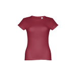 T-shirt de senhora para imprimir o logotipo cor bordeaux primeira vista