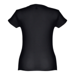 T-shirt de senhora para imprimir o logotipo cor preto