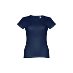 T-shirt de senhora para imprimir o logotipo cor azul primeira vista