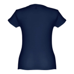 T-shirt de senhora para imprimir o logotipo cor azul