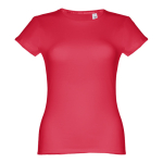 T-shirt de senhora para imprimir o logotipo cor vermelho