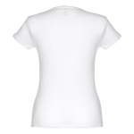 T-shirt de senhora para imprimir o logotipo cor branco