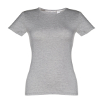 T-shirt de senhora para imprimir o logotipo cor cinzento