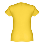 T-shirt de senhora para imprimir o logotipo cor amarelo