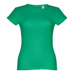 T-shirt de senhora para imprimir o logotipo cor verde