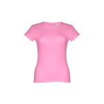 T-shirt de senhora para imprimir o logotipo cor cor-de-rosa primeira vista